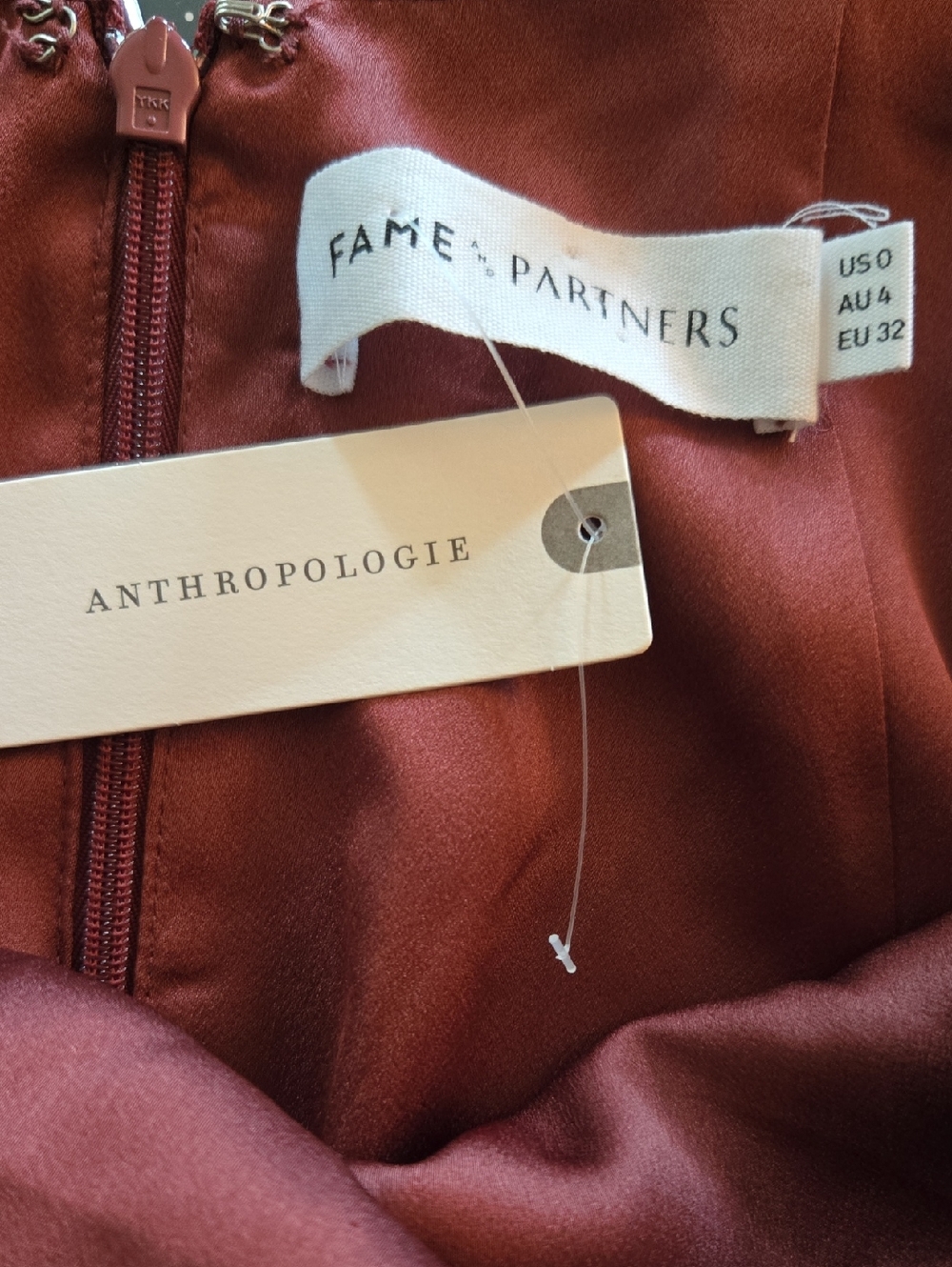 Fame & Partners Arya Rose Jacquard Slip Dress - Picture 5 of 7